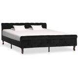 Maison Chic Posteljni okvir - Dvoposteljna postelja - Zakonska postelja črn žamet 160x200 cm-J4980, (21764911) | Shoptok.si