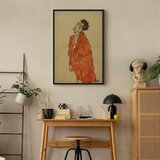  Slika - Egon Schiele – Self-Portrait (Man in Orange Jacket) 40x60 U crnom drvenom okviru | shoptok.hr