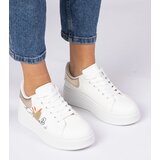 Gemre White and gold women's sports sneakers Zelinda | Shoptok.si