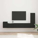  Komplet TV omaric 3 pcs Črna Konstruiran les - - črna - 47.64 - 30 x 31 x 100 cm - 2025-vidaXL-Uvoz_2 | Shoptok.si