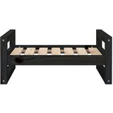  Krevet za pse crni 65 5x50 5x28 cm od masivne borovine | shoptok.hr