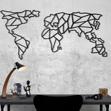 Wallity Zidna dekoracija World Map, 85x170 cm 2 mm, Crna Cene