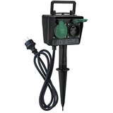  Vanišnji baštenski stub sa utičnicama IP44 + tajmer, gumeni kabl 1,5 m | Eponuda.com