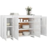  Komoda sjajna bijela 135 x 41 x 75 cm od konstruiranog drva | shoptok.hr