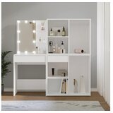  LED toaletna mizica z 2 omaricama bel inženirski les | Shoptok.si