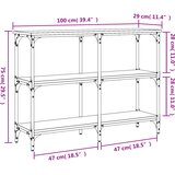  Konzolni stol boja hrasta 100x29x75 cm od konstruiranog drva | shoptok.hr