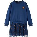  Dječja haljina s dugim rukavima modra 92 | shoptok.hr