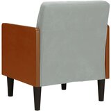 SOFA fotelja s naslonima za ruke svijetlosiva 55 cm baršunasta | Shoptok.si