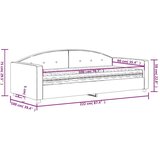  Dnevni krevet s madracem svjetlosivi 90 x 200 cm baršunasti | shoptok.hr