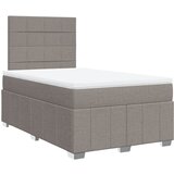 vidaXL Box spring postelja z vzmetnico taupe 120x190 cm blago, (21304500) | Shoptok.si