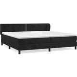 The Living Store Box spring postelja z vzmetnico črna 200x200 cm žamet - Box Spring Postelja, (21489112) | Shoptok.si