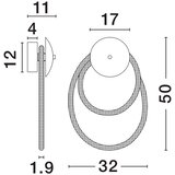 Nova Luce Bijela/mat crna željezna LED zidna lampa Ilane – | shoptok.hr