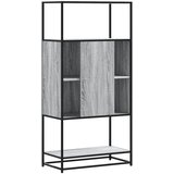  Visoka ploča siva Sonoma 68x35x139 cm Konstruirano drvo i metal | shoptok.hr