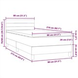 Box spring postelja z vzmetnico Svetlo siva 80x210 cm žamet, (21792726) | Shoptok.si
