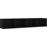 Maison Chic Stenska polica - Viseča Polica za CD plošče črna 100x18x18 cm inženirski les, (21784628) | Shoptok.si