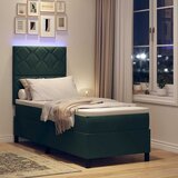  LED Box Spring Krevet Tamnozelena 80 x 200 cm Baršun | shoptok.hr
