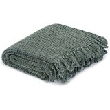 vidaXL pamučni pokrivač 125 x 150 cm tamnozeleni | shoptok.hr
