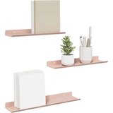  Ležeča polica 3 pcs Roza 40 x 9 x 2,5 cm Jeklo, (5000201422) | Shoptok.si