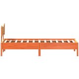 vidaXL Posteljni okvir brez vzmetnice voščeno rjav 100x200 cm borovina | Shoptok.si