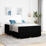  Krevetna konstrukcija s madracem Crna 160 x 200 cm tkanina | shoptok.hr