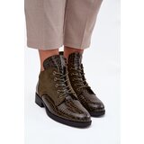 VINCEZA Patent Leather Women's Ankle Boots With Decorative Embossing Lined | shoptok.hr