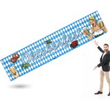 NIKCORP Transparent za Oktoberfest 40x150 cm, viseča modro-bela bavarska dekoracija, XXL praznični transparent za zunanjo uporabo, (5000156499) Cene