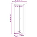  Stalak za biljke 2 pcs Crna 40 x 40 x 80 cm Konstruirano drvo | shoptok.hr