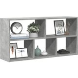 vidaXL Stenska polica betonsko siva 100x25x50 cm inženirski les | Shoptok.si