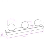  Brilagi - LED osvetljenje za kupatilsko ogledalo HOLLYWOOD 3xLED/3W/230V IP44 zlatno | Eponuda.com