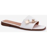 Boto Women's Flat Heeled Slippers With Bow White Sallariela | shoptok.hr
