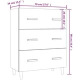  Komoda siva boja betona 70x34x90 cm od konstruiranog drva | shoptok.hr