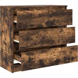  Komoda dimljeni hrast 80x35x76 cm inženirski les | Shoptok.si