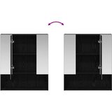  Kupaonski ormar s ogledalom Zidne Crni hrast 60 x 14.5 x 70 cm | shoptok.hr
