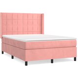 The Living Store Box spring postelja z vzmetnico roza 140x200 cm žamet - Box Spring Postelja, (21490310) | Shoptok.si