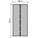 Delight Magnetna zavesa proti komarjem za vrata 100 x 210 cm črna | Shoptok.si