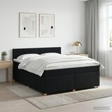  Boxspring krevet s madracem Crna 160 x 200 cm Tkanina | shoptok.hr