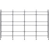 vidaXL Stojalo za 12 zabojev srebrno 190x33x116 cm jeklo | Shoptok.si