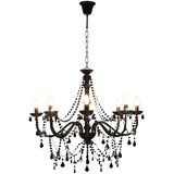  Luster s perlama crni 8 žarulja E14 | shoptok.hr