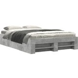 Furnova Posteljni okvir betonsko siv 140x190 cm inženirski les, (21935972) | Shoptok.si