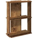  Regal za knjige s 3 razina boja staro drvo 60x30x80 cm drveni | shoptok.hr