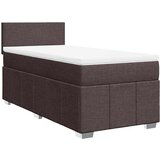  Krevet s oprugama i madracem tamnosmeđi 90 x 200 cm od tkanine | shoptok.hr