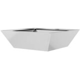  Vrtna saksija Srebrno 50 x 50 x 15 cm Cinkani čelik | shoptok.hr