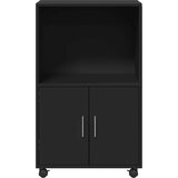 vidaXL Omarica na kolesih črna 55x40x91 cm inženirski les | Shoptok.si