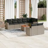 vidaXL 9-dijelni set vrtnih sofa od poliratana s jastucima sivi | shoptok.hr