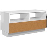 TV ormarić s LED svjetlima visoki sjaj bijeli 80 x 35 x 40 cm | shoptok.hr