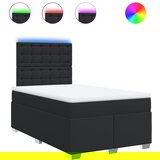 Maison Chic Box spring postelja - Vzmetna postelja z vzmetnico črna 120x200 cm umetno usnje SL17445, (21895282) | Shoptok.si