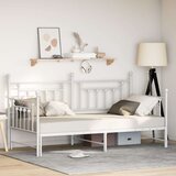 vidaXL krevet s rašljem bijela 90x200 cm čelik | shoptok.hr