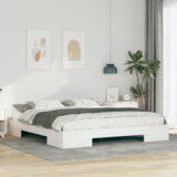 vidaXL Posteljni okvir Bela 180 x 200 cm Trdna borovina | Shoptok.si
