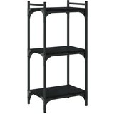  Regal za knjige s 3 razine crni 40x30x86 cm konstruirano drvo | shoptok.hr