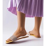 Gemre Yellow flip-flops adorned with rhinestones Guilmette | Shoptok.si